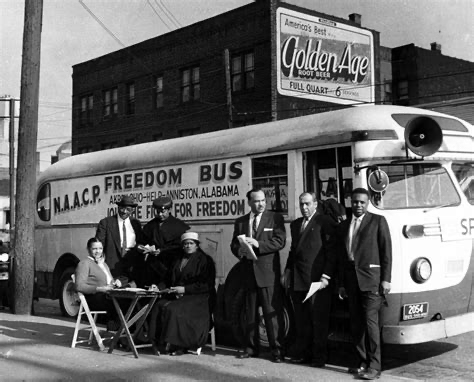 Freedom Bus and riders